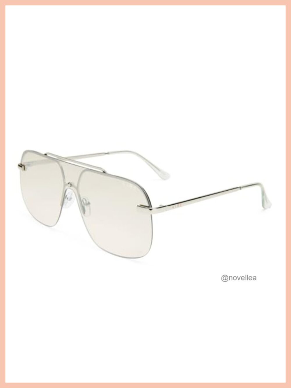 Oversized Shield Aviator Sunglasses Women Non-Polarized Gradient Metal Lens
